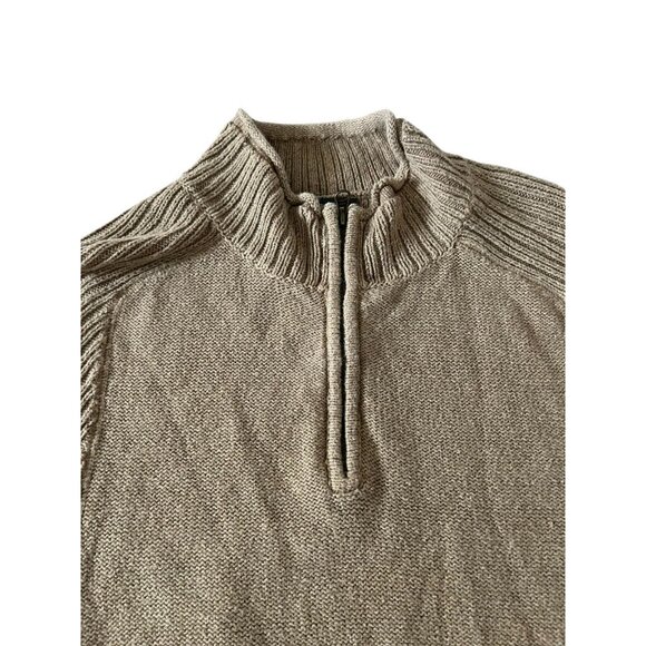 VTG. Woolrich Men's Pullover Sweater Brown Size Large 1/4 Zip Knitted Mock Neck - Picture 4 of 8